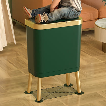 15L Modern Odour-Sealing Trash Can with Elevated Legs | Stylish Waste Bin for Kitchen, Living & Bathroom