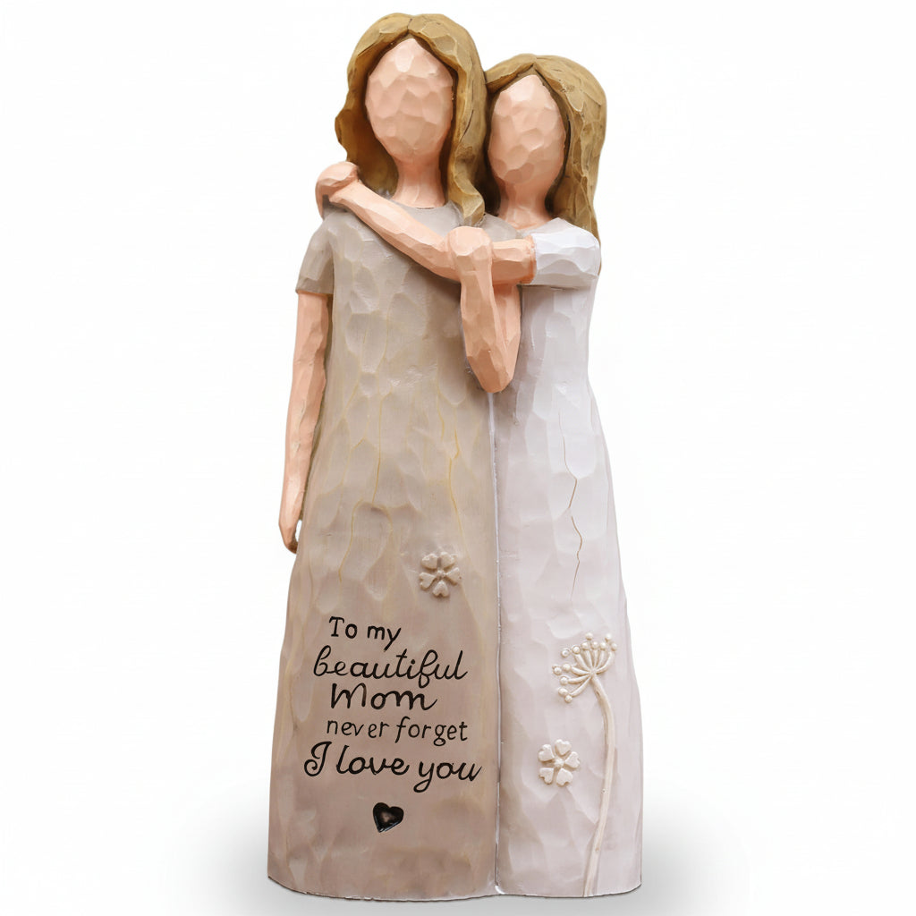 Statua Mamma Figlia Amore Decorazione Regalo Casa Resina