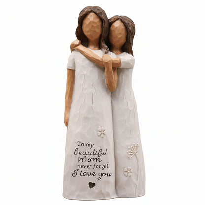 Statua Mamma Figlia Amore Decorazione Regalo Casa Resina