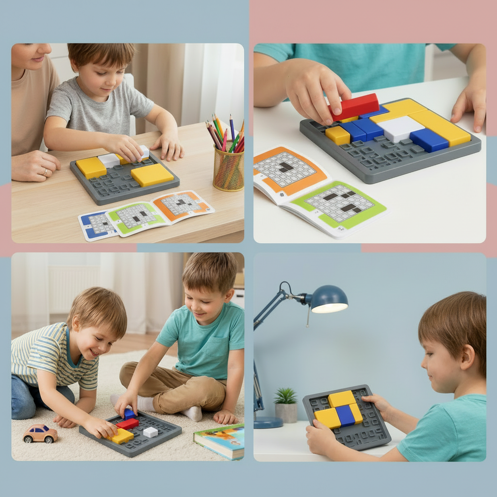 Juguete Madera Puzzle Formas Bloques Educativo Niños