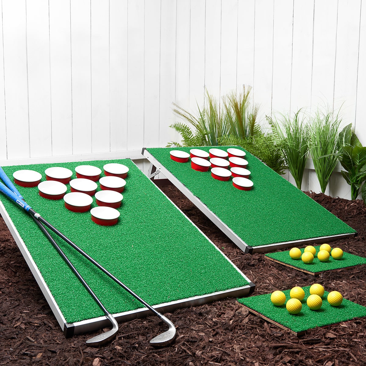 Golf Cornhole Pong Backyard Game Folding Portable Set - Image 1