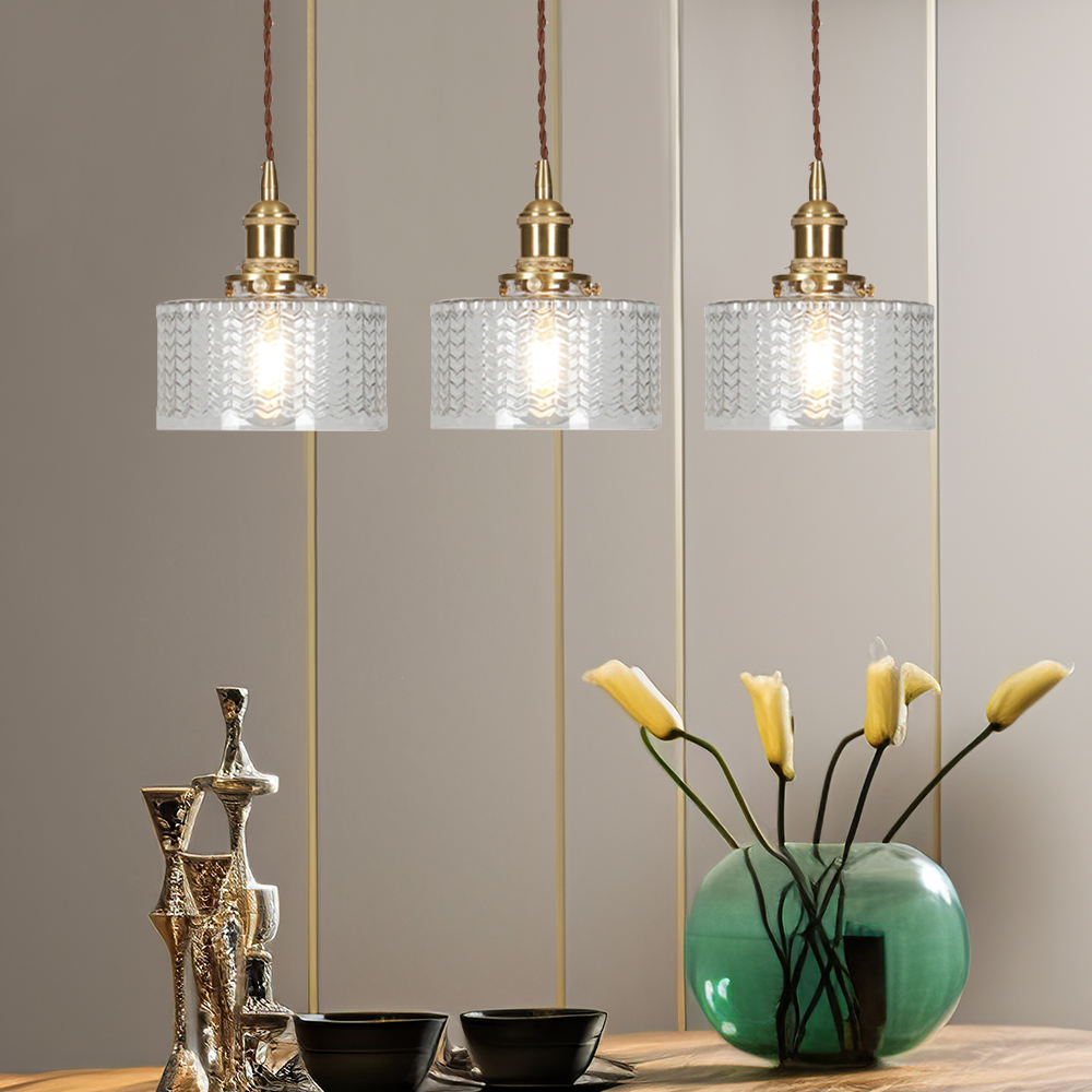 Green Glass Pendant Light Adjustable Hanging - Image 24