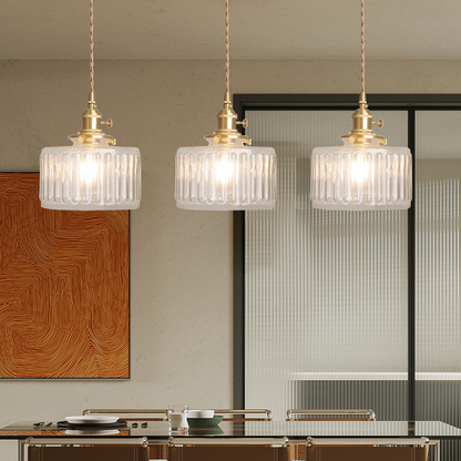 Green Glass Pendant Light Adjustable Hanging - Image 29