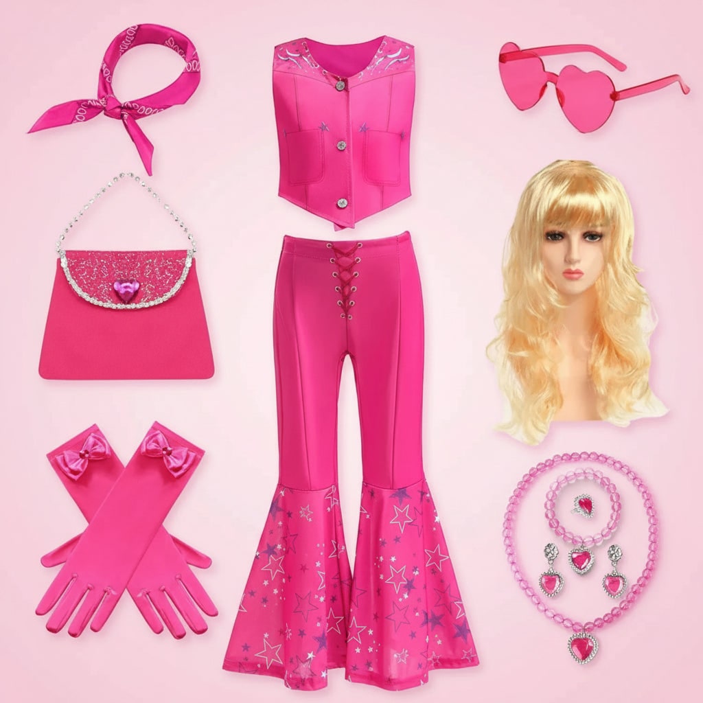 Halloween Costumes Girls Disco Outfit Kids Party Set - Image 1
