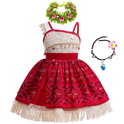 Halloween Costumes Girls Island Princess Dress Outfit - Image 3