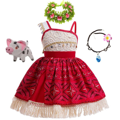 Halloween Costumes Girls Island Princess Dress Outfit - Image 4