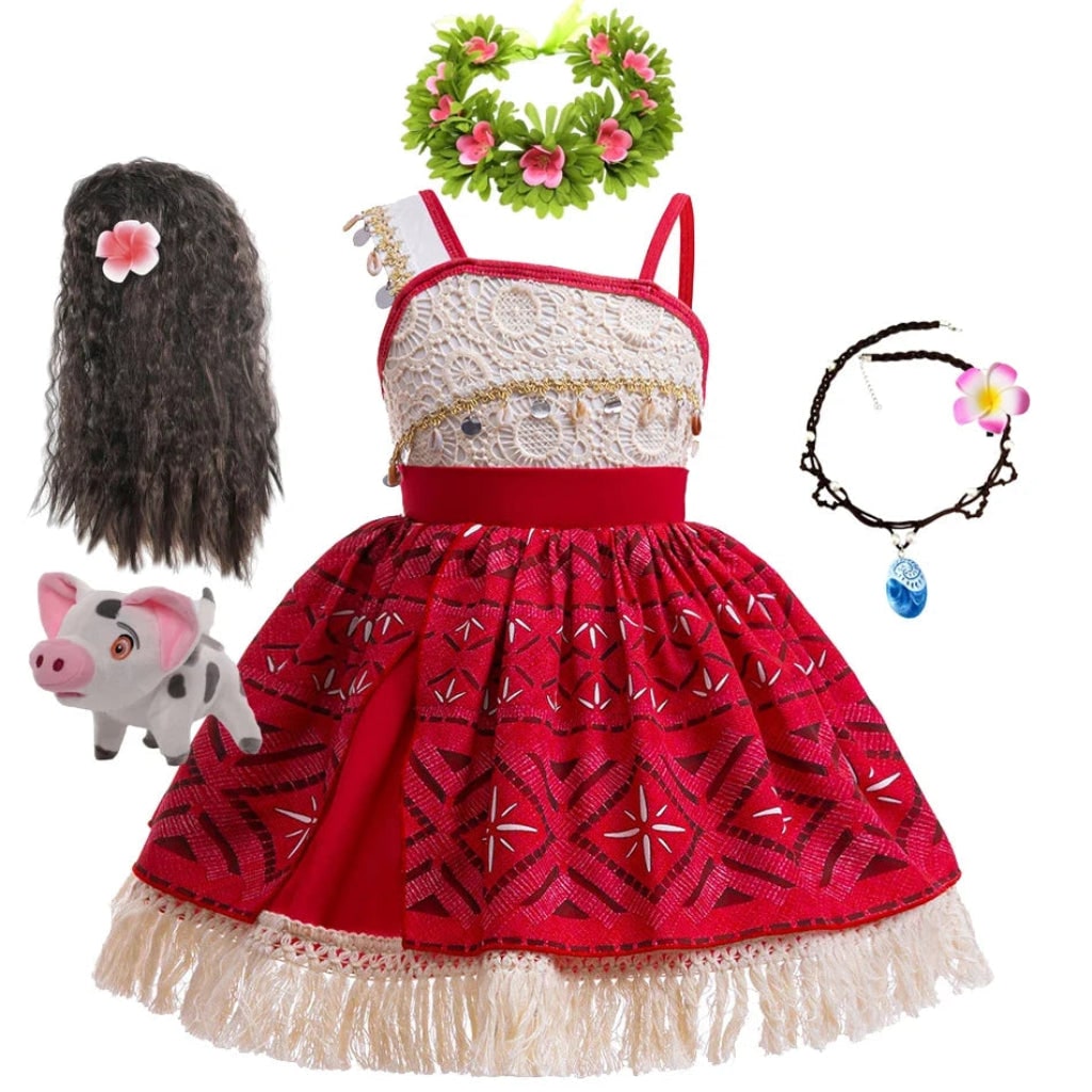 Halloween Costumes Girls Island Princess Dress Outfit - Image 5