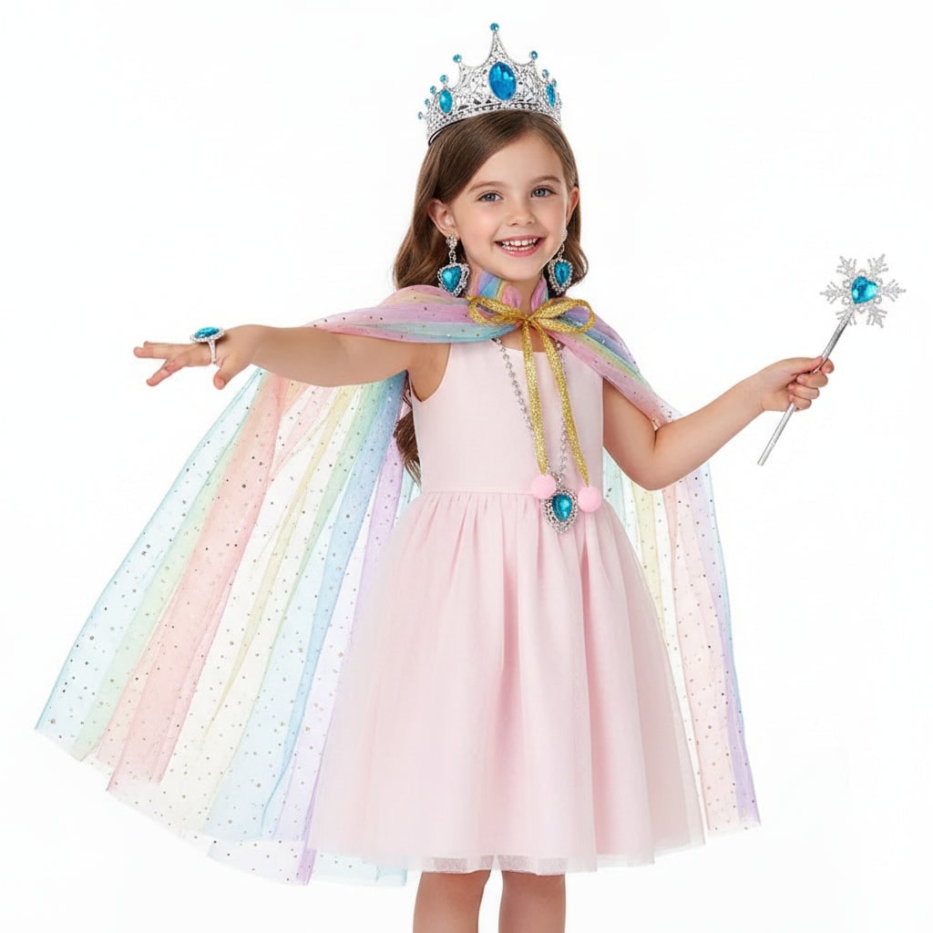 Halloween Costumes Girls Princess Cape Accessory Set - Image 1