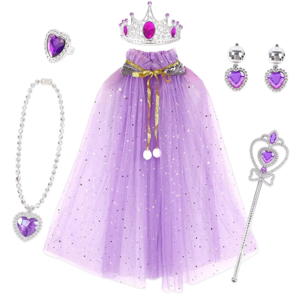 Halloween Costumes Girls Princess Cape Accessory Set - Image 4