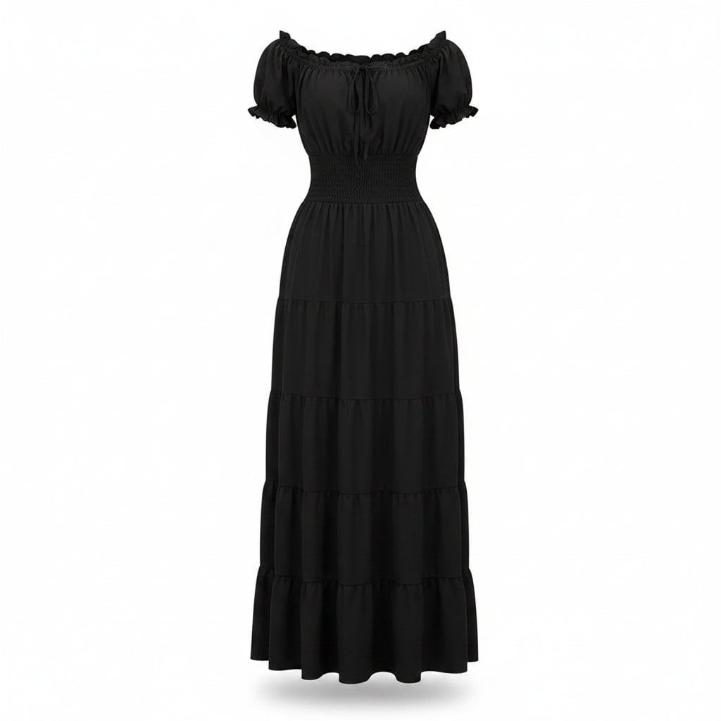 Halloween Costumes Womens Boho Maxi Dress Outfit - Image 4