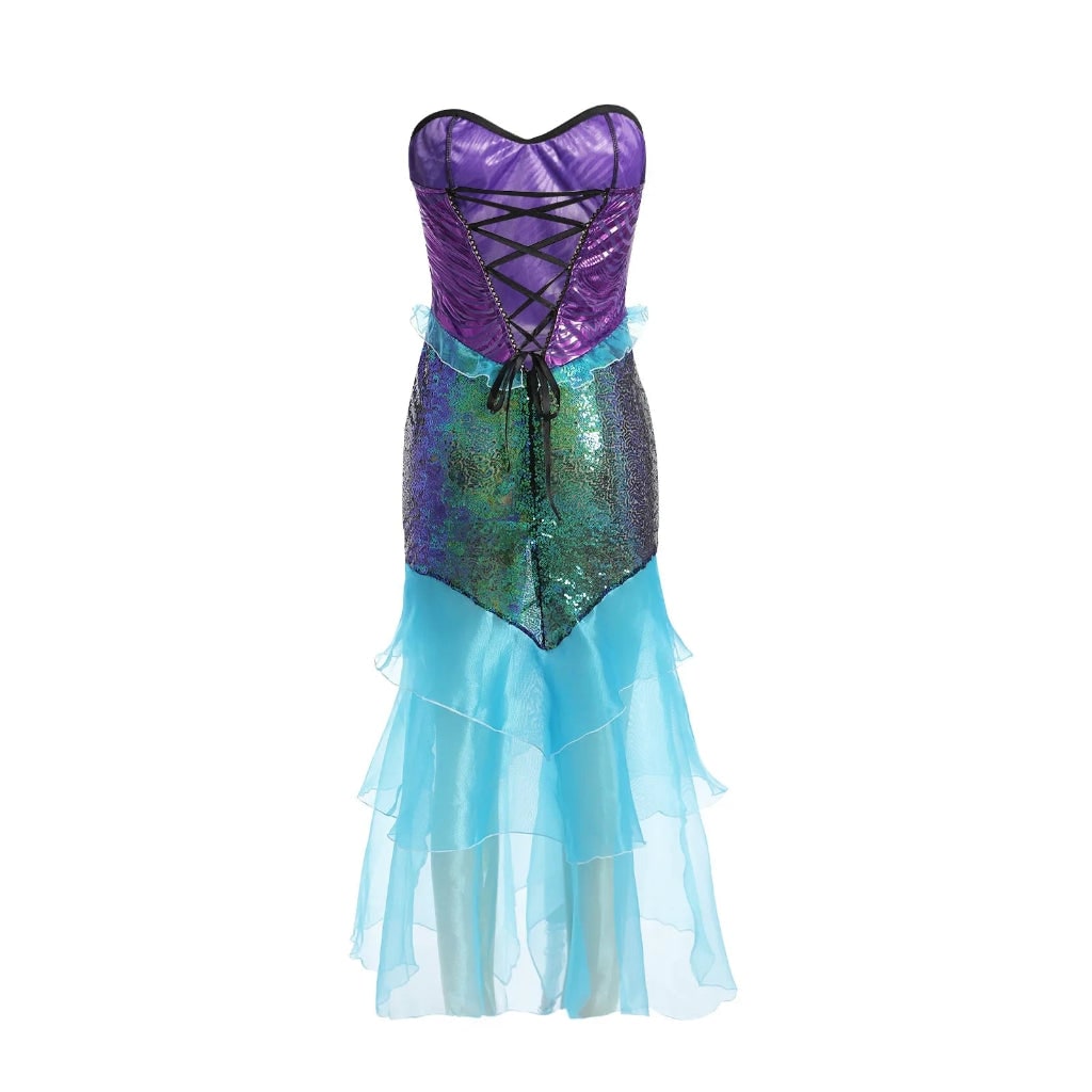 Halloween Costumes Womens Mermaid Dress Costume - Image 4