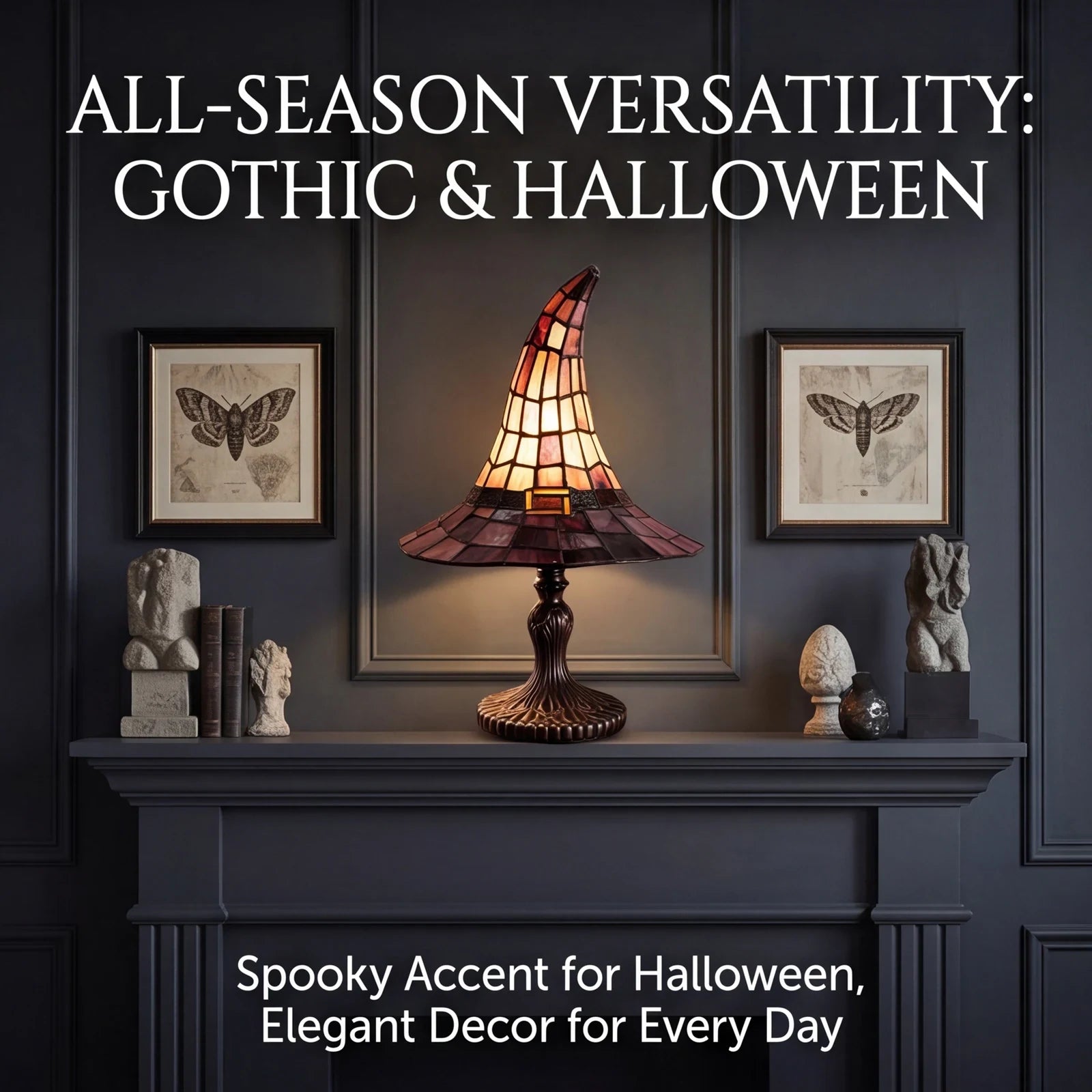 Halloween Decoration Table Lamp Gothic Accent Decor - Image 3