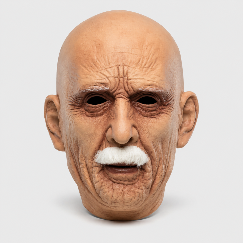 Halloween maske med gammelt ansigtsdesign til mænd