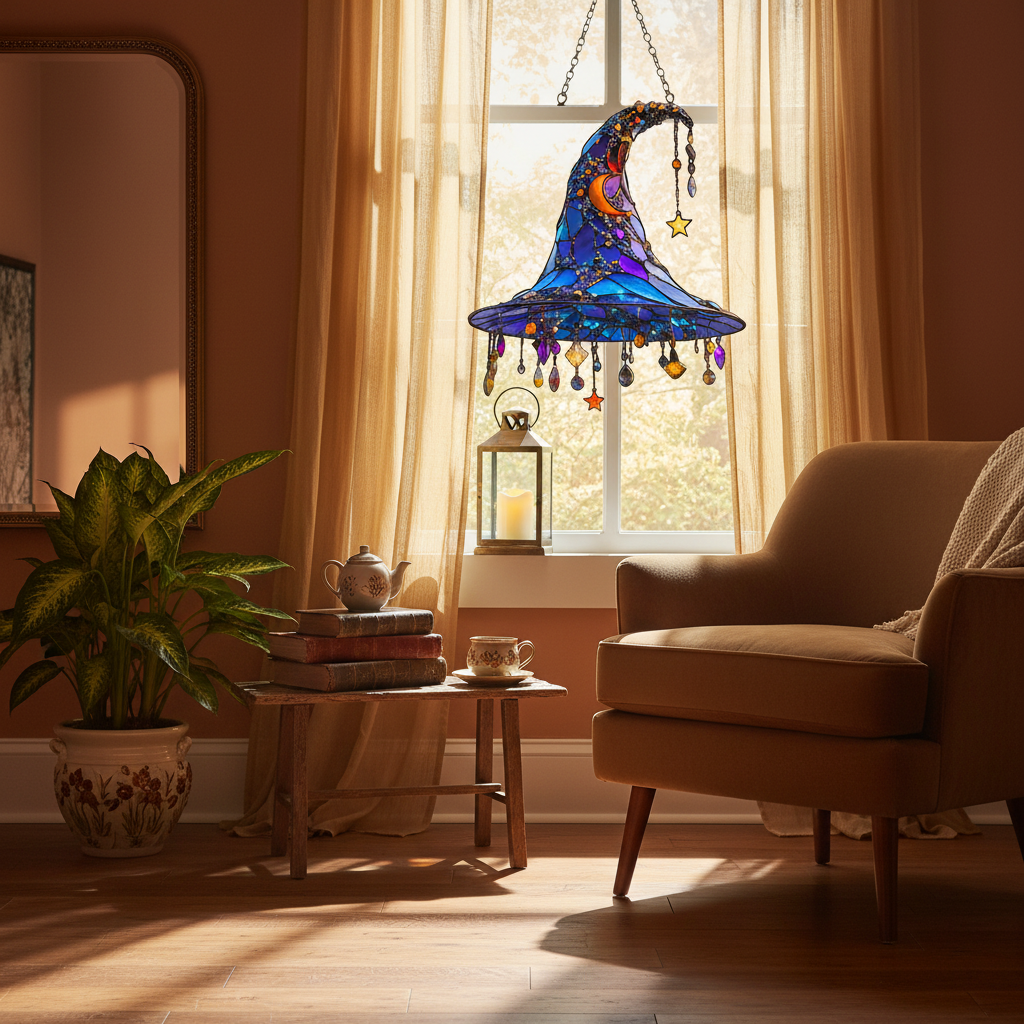 Sombrero de bruja de Halloween, adorno mágico para el hogar