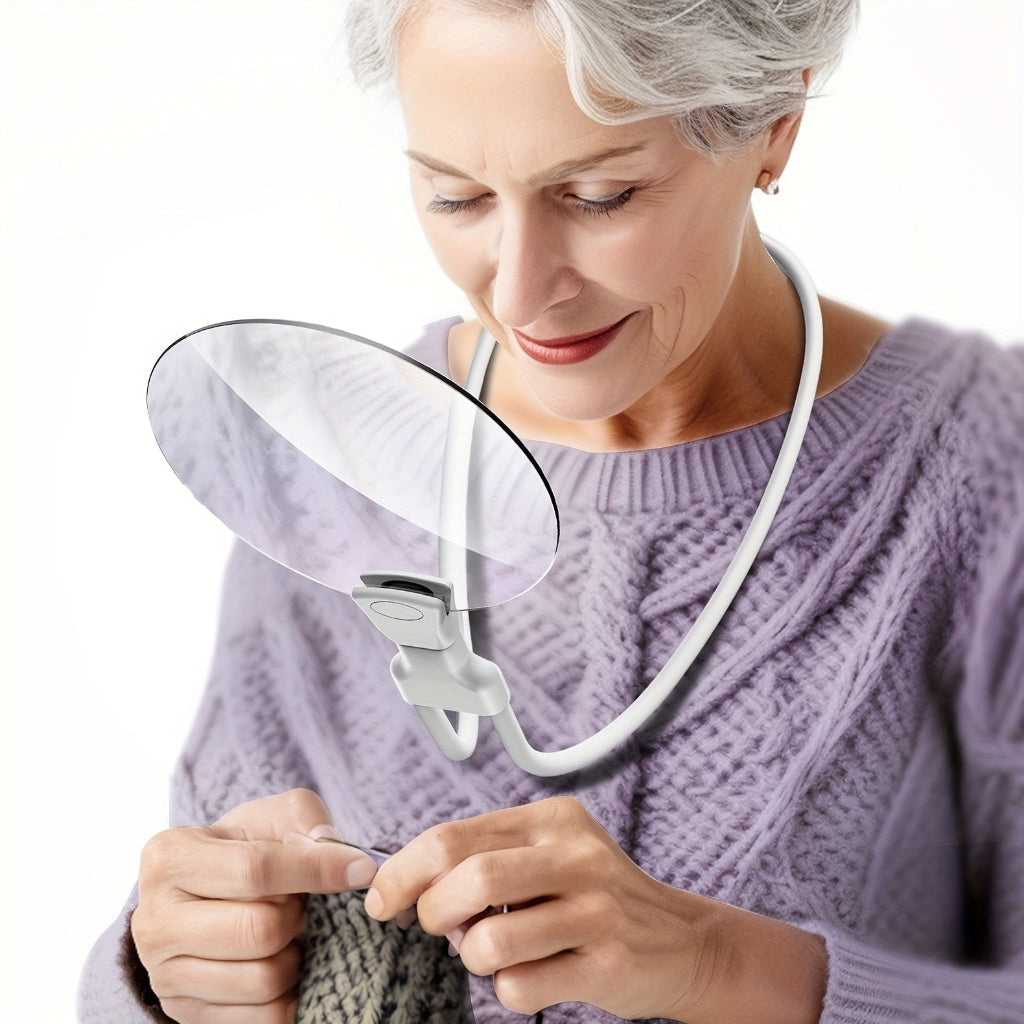 Hands Free Magnifying Glass Adjustable Neck Reading Crafts - Image 9