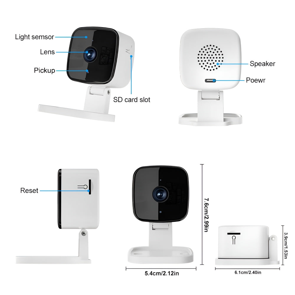 Telecamera di Sicurezza Baby Monitor Dispositivo WiFi per Interni