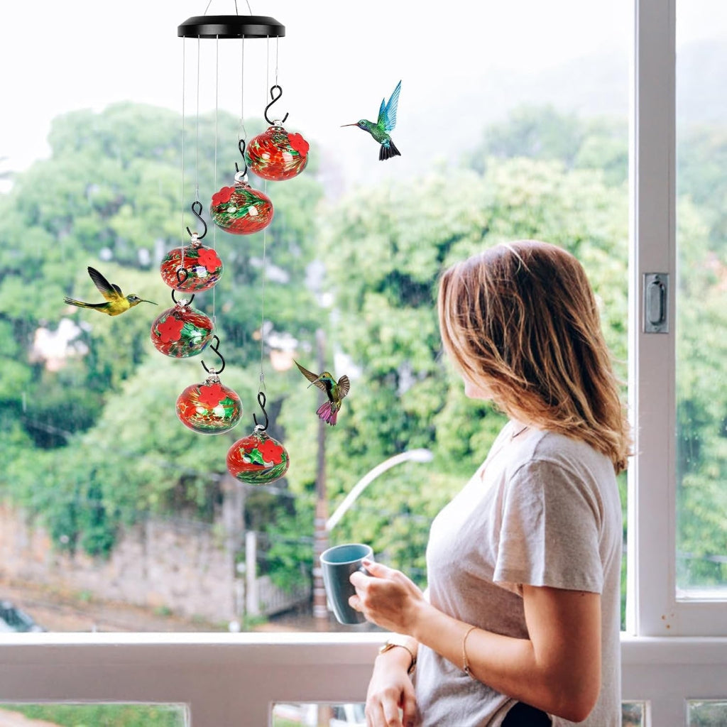 Hummingbird Feeder Wind Chime Garden Decor - Image 6