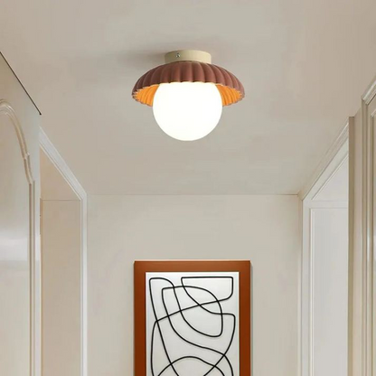 Lampada da soffitto per corridoio in ferro | Plafoniera moderna in vetro e metallo