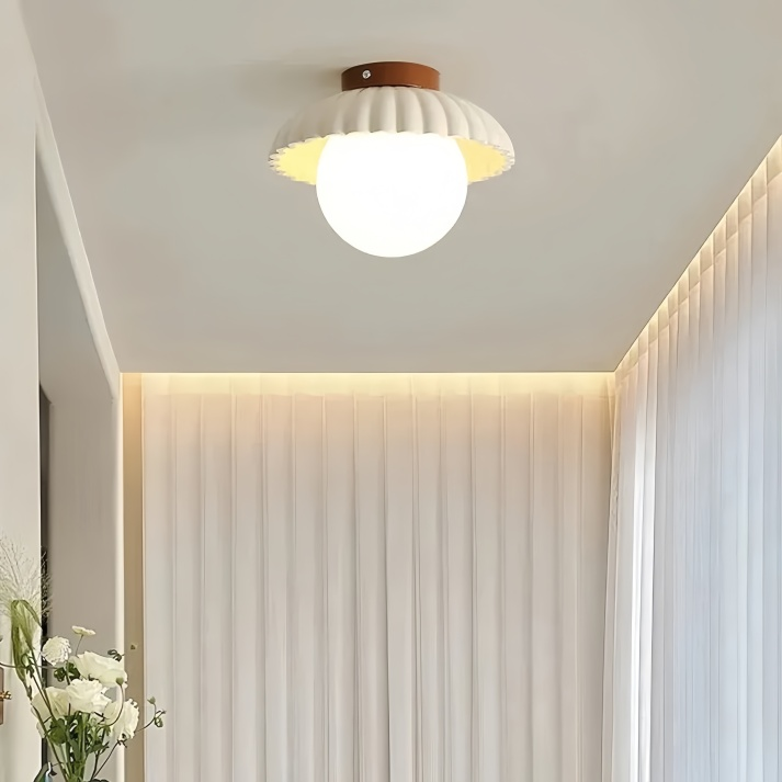 Lampada da soffitto per corridoio in ferro | Plafoniera moderna in vetro e metallo
