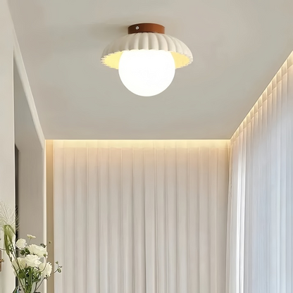Lampada da soffitto per corridoio in ferro | Plafoniera moderna in vetro e metallo