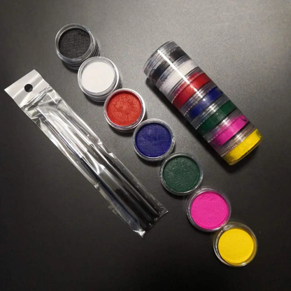 Set di Trucco Viso Arcobaleno Coppa del Mondo Neon Split Cake per Corpo