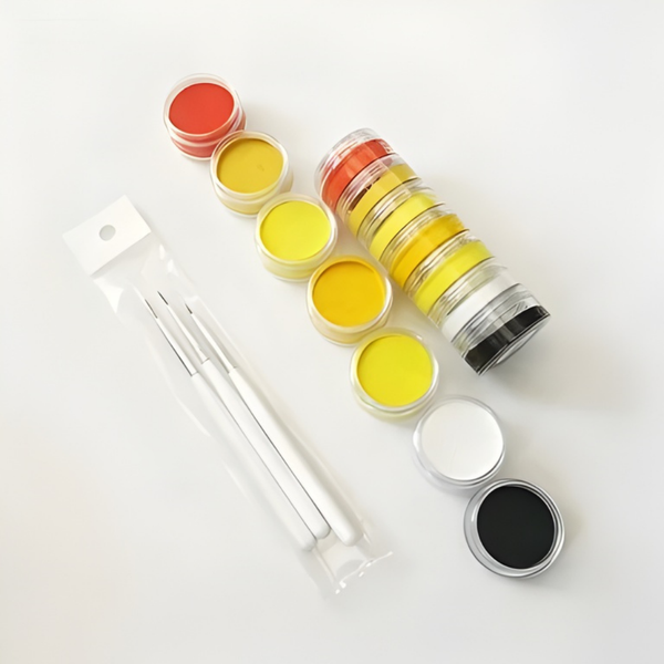 Conjunto de Pintura Facial Arco-íris para a Copa do Mundo Neon Split Cake Corpo