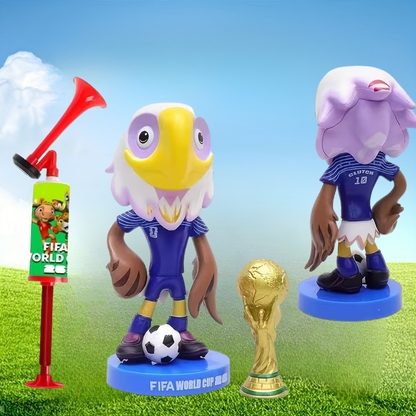 Weltmeisterschaft Airhorn-Set Megafon Maskottchen-Figur Events