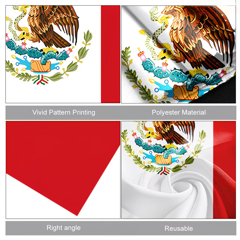Bandera de Capa de Fútbol México para Aficionados Usable Día de Partido Grande