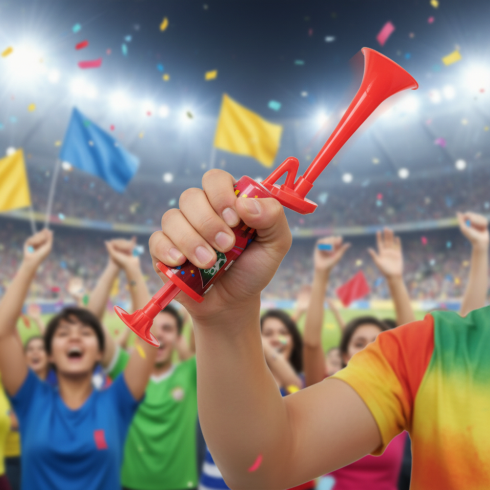 Corn portabil de aer, puternic, pentru evenimente sportive, fără baterii