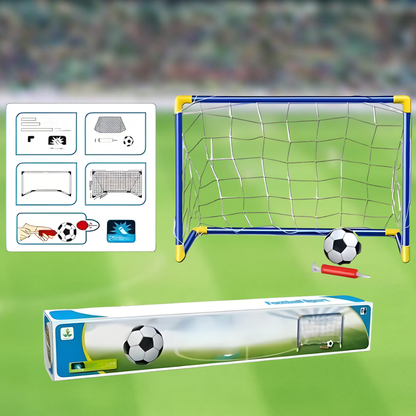 Set poartă de fotbal portabil pentru copii, pentru joacă în interior și exterior