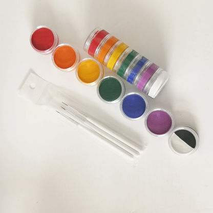 Set di Trucco Viso Arcobaleno Coppa del Mondo Neon Split Cake per Corpo
