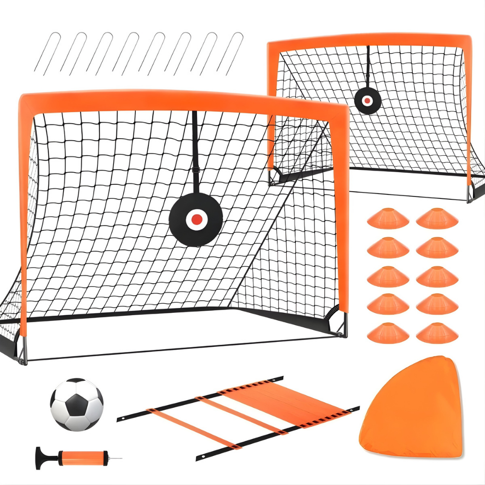 Set portabil pentru antrenament fotbal copii, pentru exterior