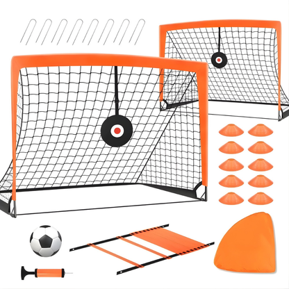 Set portabil pentru antrenament fotbal copii, pentru exterior
