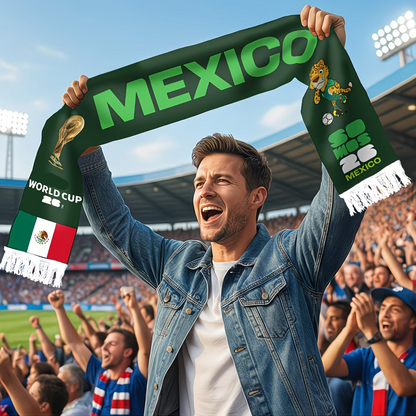 Fußballschal Mexiko Flagge Weltmeisterschaft Fan Gewebter Unterstützer