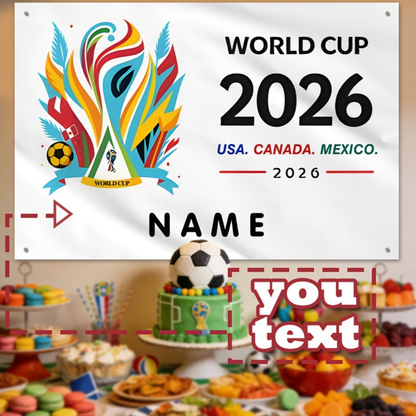 Bandeira de Parede México Personalizada para Adepto de Futebol com Nome Personalizado