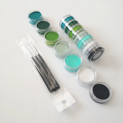 Set di Trucco Viso Arcobaleno Coppa del Mondo Neon Split Cake per Corpo