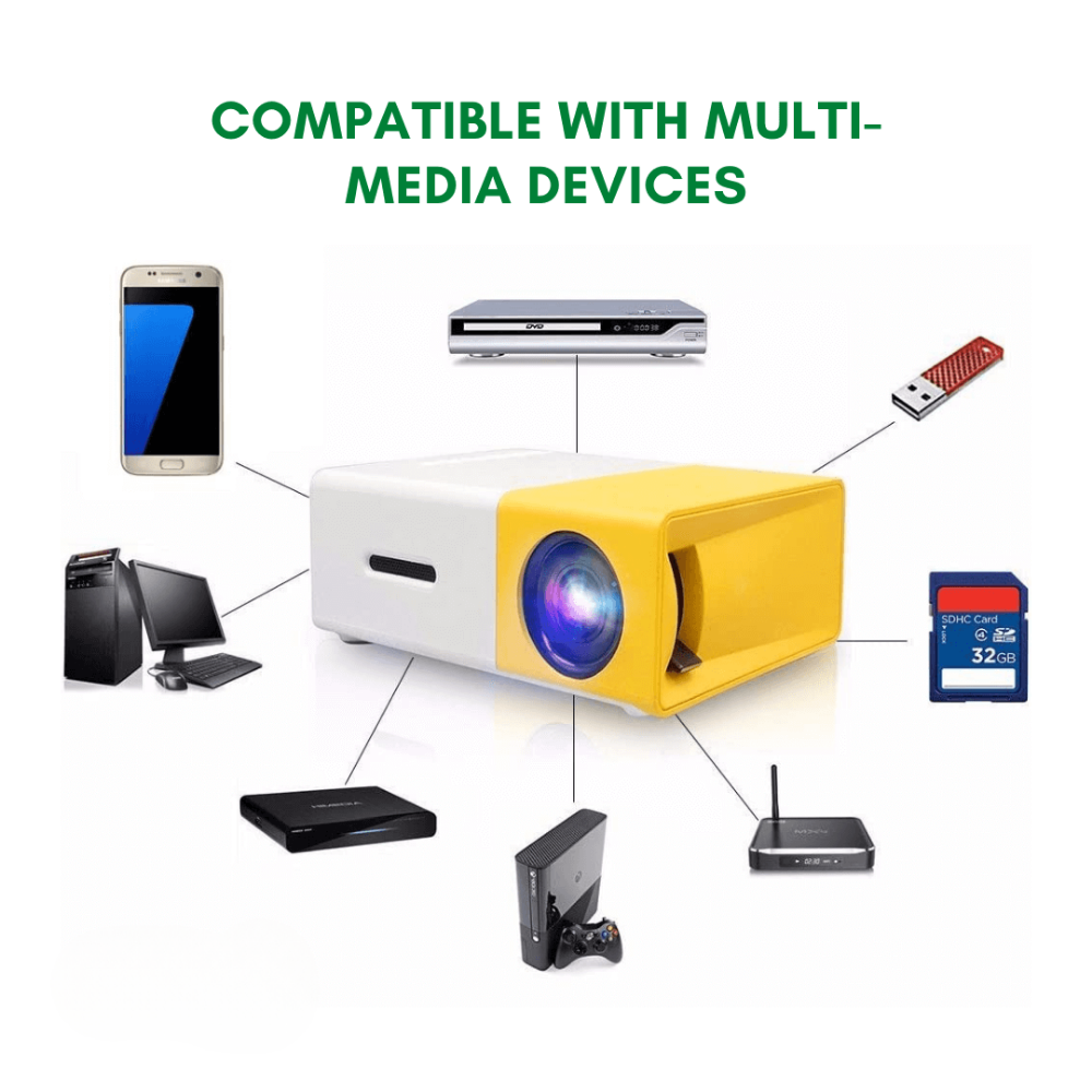 Proiettore Mini Portatile Coppa del Mondo HDMI Cinema Casa e Esterno