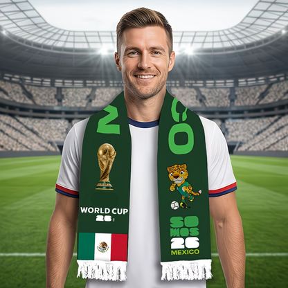 Fußballschal Mexiko Flagge Weltmeisterschaft Fan Gewebter Unterstützer