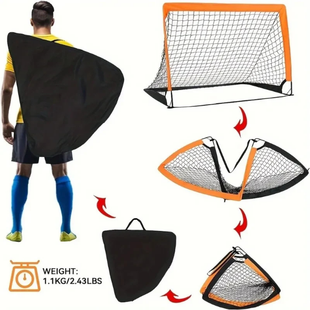 Plasă de fotbal portabilă, instalare ușoară, antrenament în curte