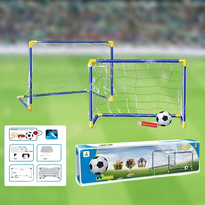 Set poartă de fotbal portabil pentru copii, pentru joacă în interior și exterior