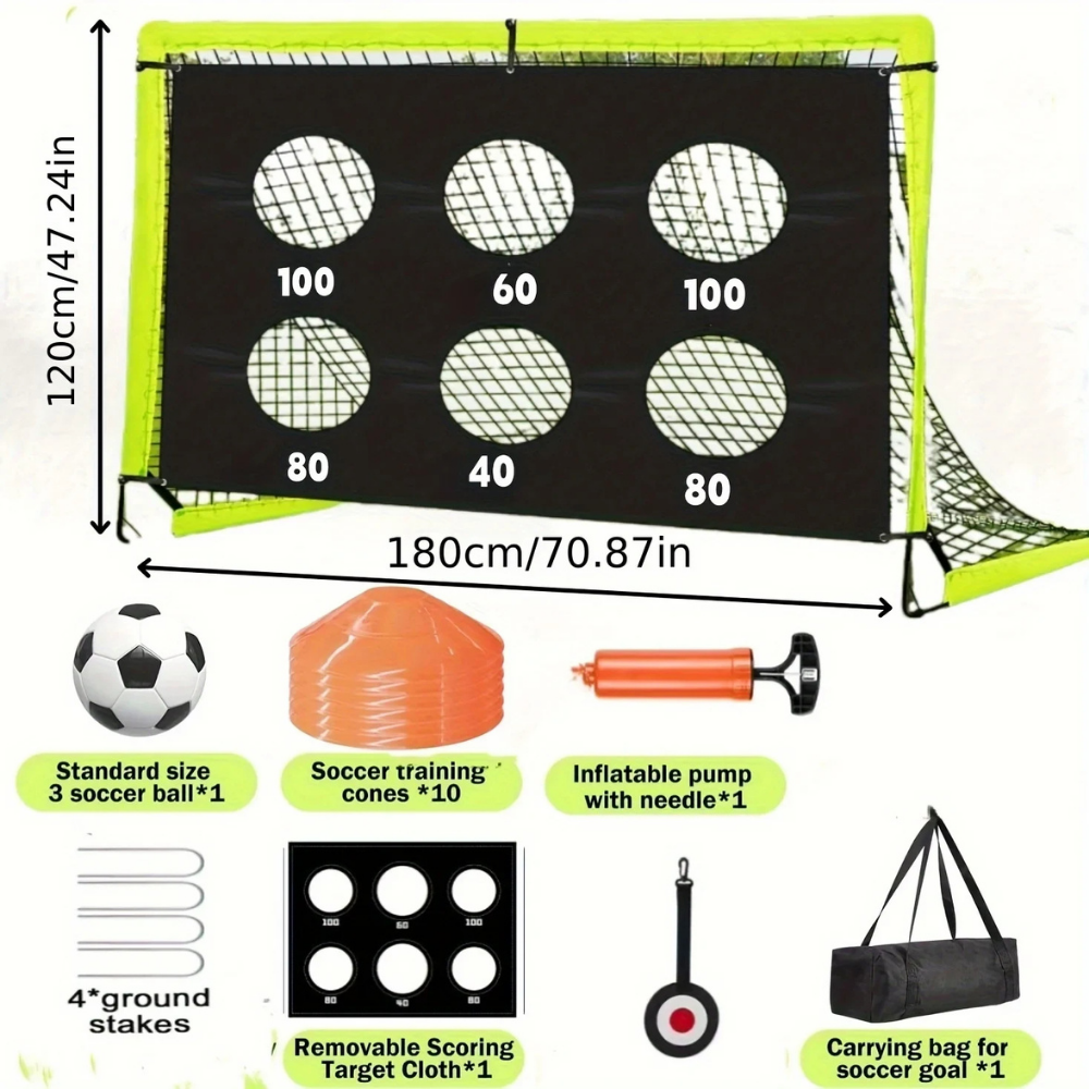 Țintă portabilă pentru antrenament fotbal, poartă pentru exerciții de precizie la șuturi