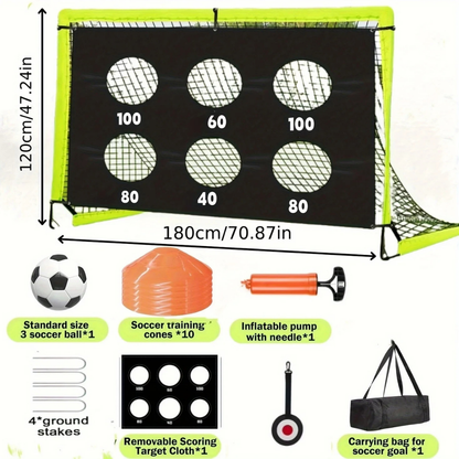 Țintă portabilă pentru antrenament fotbal, poartă pentru exerciții de precizie la șuturi
