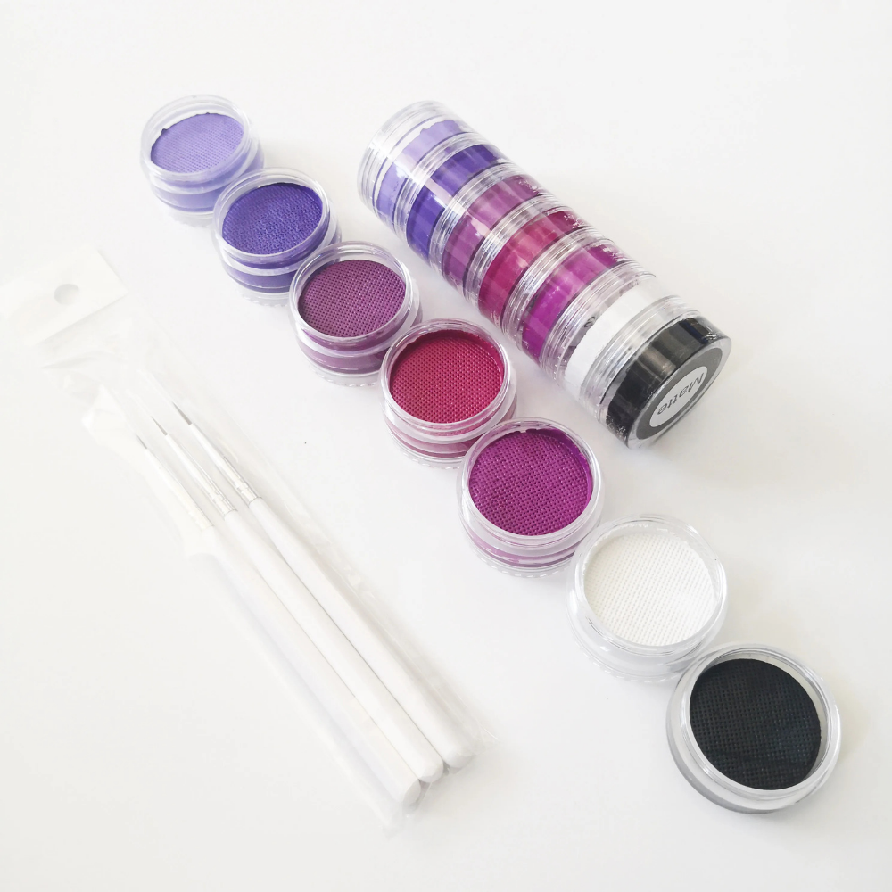 Set di Trucco Viso Arcobaleno Coppa del Mondo Neon Split Cake per Corpo