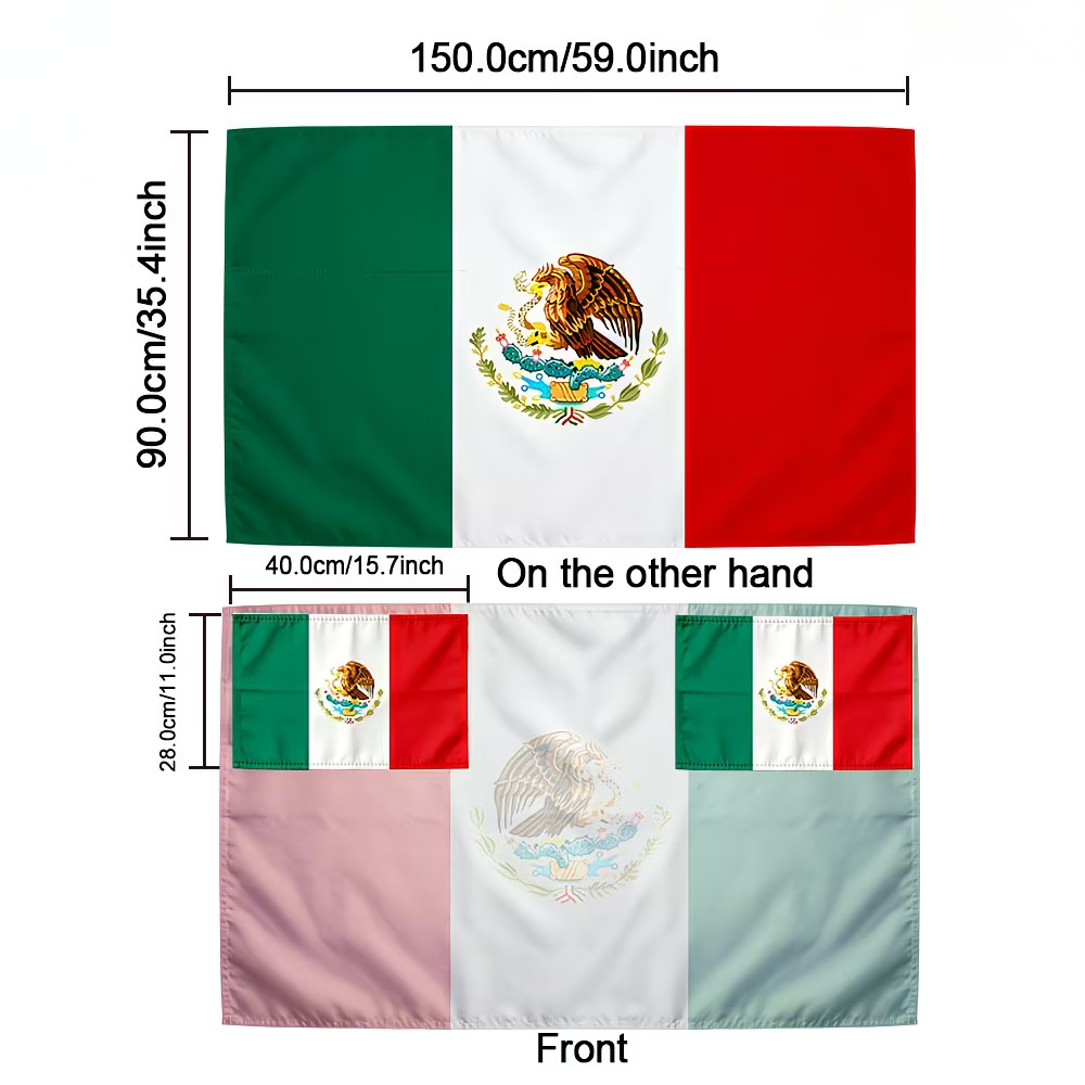 Bandera de Capa de Fútbol México para Aficionados Usable Día de Partido Grande
