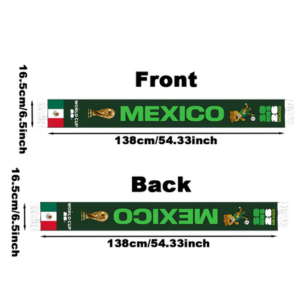 Fußballschal Mexiko Flagge Weltmeisterschaft Fan Gewebter Unterstützer