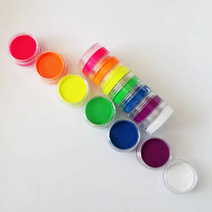 Set di Trucco Viso Arcobaleno Coppa del Mondo Neon Split Cake per Corpo