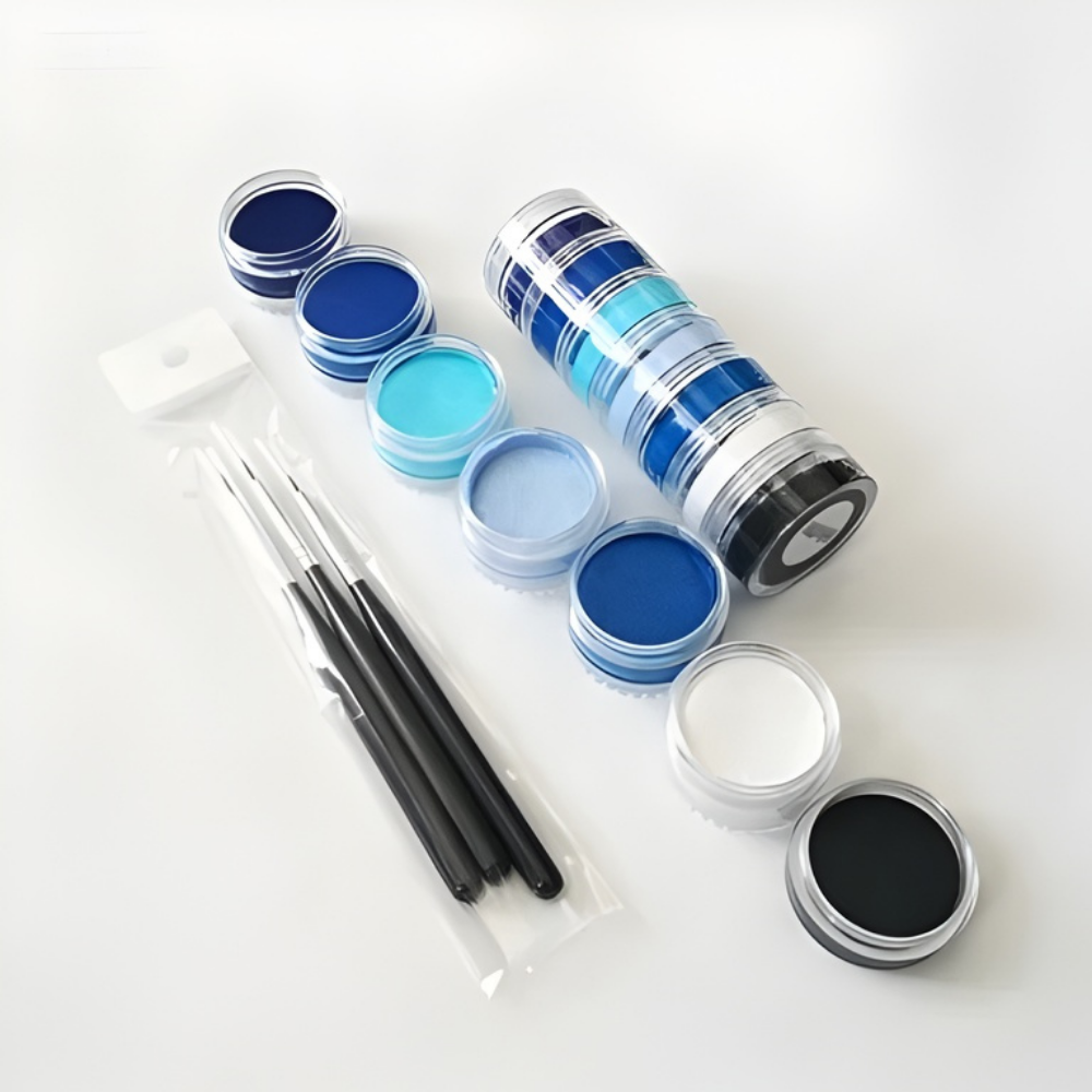 Set di Trucco Viso Arcobaleno Coppa del Mondo Neon Split Cake per Corpo