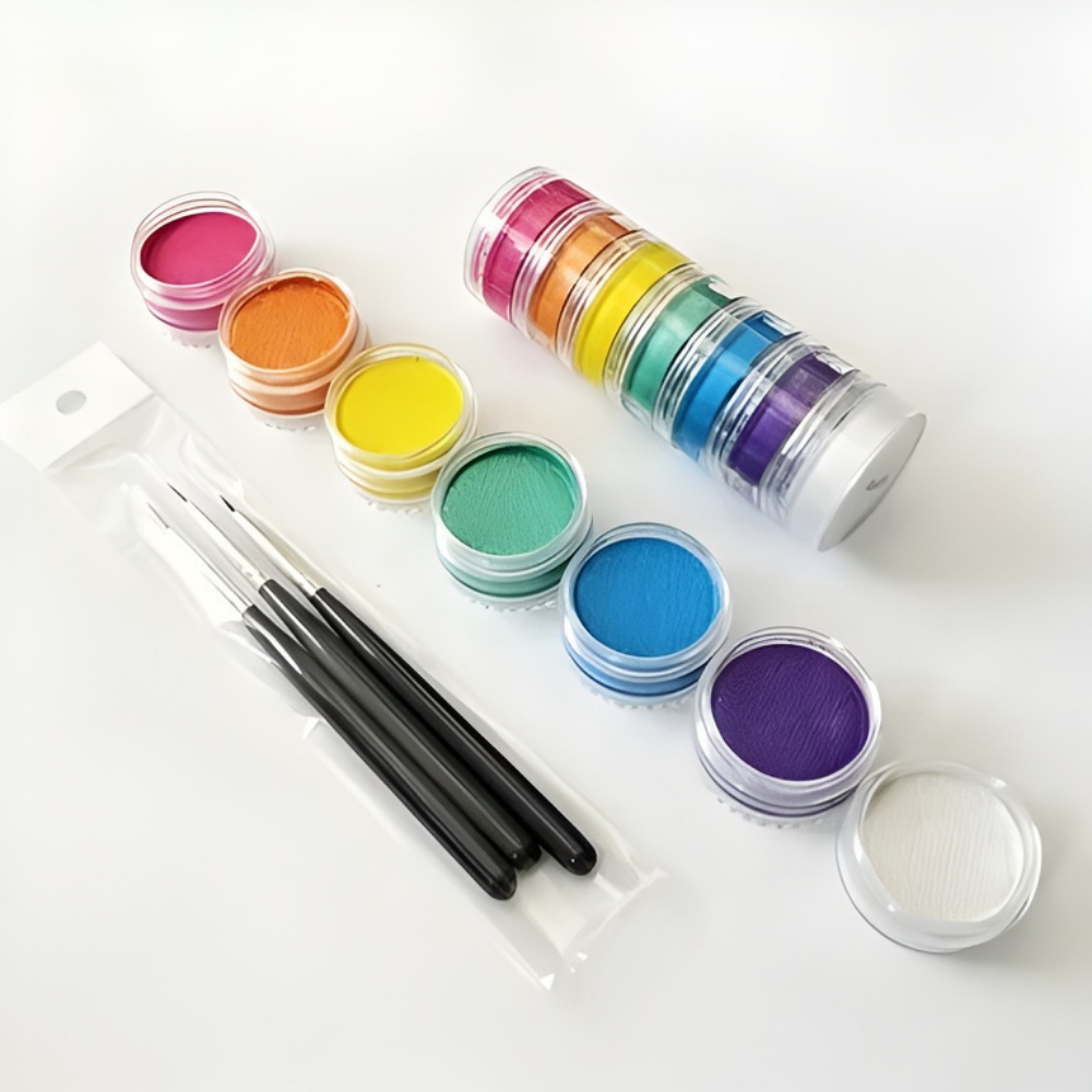 Set di Trucco Viso Arcobaleno Coppa del Mondo Neon Split Cake per Corpo