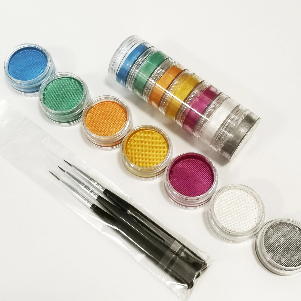 Set di Trucco Viso Arcobaleno Coppa del Mondo Neon Split Cake per Corpo