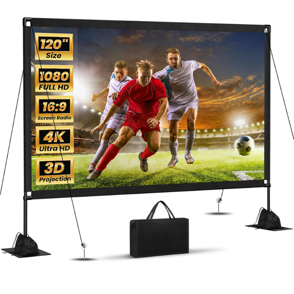 Suporte Portátil para Ecrã de Projetor Exterior Montagem Fácil Visualização Estável